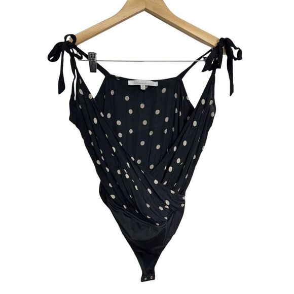 Lovers + Friends Bodysuit Cami Polka-dot Size Extra Small in Black‎ - Picture 2 of 9
